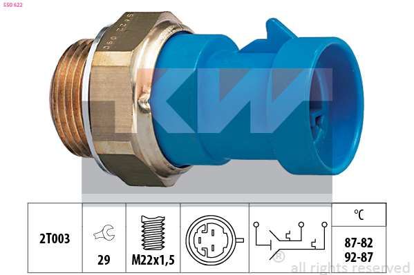 KW Ventilátor kapcsoló 550622_KW